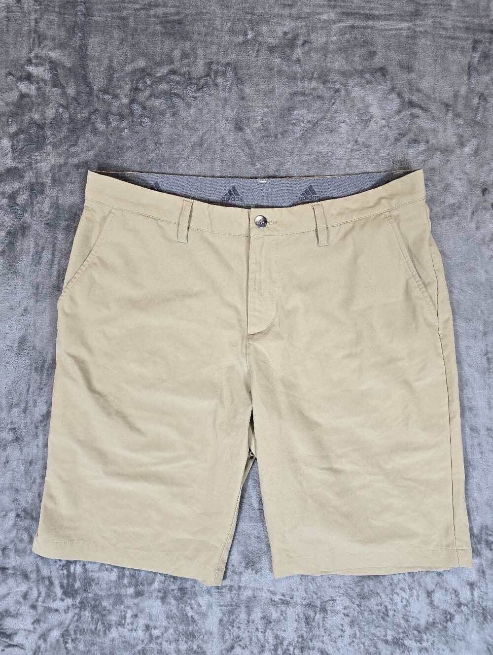 Adidas Primegreen Golf Shorts Size 34 Fits 36 Tan